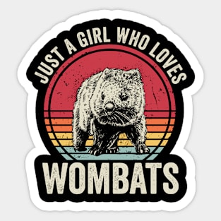 Just A Girl Who Loves Wombats Sticker